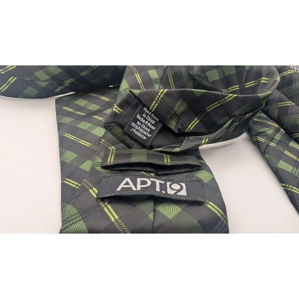 Apt. 9 Green plaid Neck Tie